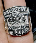 Airborne 101 Div Sterling Silver 925 Army Men Ring Made Sz 11. Fixed Price $125.00.