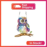Aiyuanzsh Owl Diamond Painting Hanging Pendant Kit, 19 Cm, Acrylic, Wall Mount,. Fixed Price $7.27.
