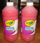 2X Crayola Washable Tempera Artista Ii Red 32 Oz. Paint, Factory Sealed. Fixed Price $30.00.