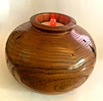 Handmade Artisan Wood Votive Light Oil Lamp Signed By Artist Edder. Fixed Price $24.95.