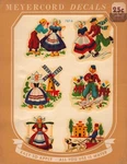 Meyercord Vintage Dutch Children Windmill Water Slide Set 787-B. Fixed Price $12.49.