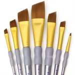 Royal Crafters Choice Brown Taklon Artist- Brush Sets (filbert,round,shader Etc). Fixed Price $16.99.