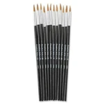 Charles Leonard Water Color Pointed Brushes - Size 4 Pack Of 12. Fixed Price $26.72.
