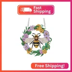 Aiyuanzsh Honeybee Diy Acrylic Diamond Art Painting Pendant Kits Special Sha. Fixed Price $12.82.