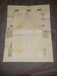 Tri Chem Shading Rose Practice Quilt Block Paint Embroidery 10 Uncut Panels 2821. Fixed Price $17.00.