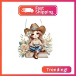 Bowetile Cow Girl Diamond Art Hanging Kits For Adults, 5D Special Shape. Fixed Price $13.65.