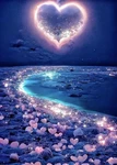Love Heart Beach Diamond Kits For Adults Beginners, Diy Full Drill Paint Wit. Fixed Price $11.99.