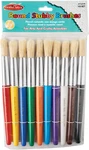 Creative Arts Round Tip Paint Brushes, Short Stubby Handle With Hog Bristl. Fixed Price $25.99.