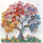 Shicernhj 5D Diamond Art Kits For Adults Beginner,colorful Flower Tree. Fixed Price $11.53.
