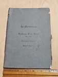 1915 Andrew Fine Derr Memorium Biographical Sketch Memorial Service Booklet. Fixed Price $28.99.