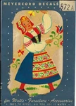 Vintage Meyercord Decal 872-A Folk Girl Water Transfer Unused. Fixed Price $5.50.