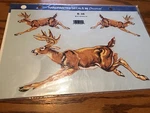 Vintage 1977 Hand Painted Decal By Decorcal B-25 Deer Buck Jumping Hunting. Fixed Price $9.99.