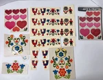 Vintage Meyercord Water Applied Decals Penn. Dutch, Hearts 1538-D Floral. Fixed Price $9.99.