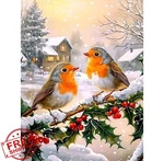 Qenspe 5D Diamond Painting Kits Winter Christmas Full Drill 30X40CM. Fixed Price $20.00.