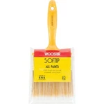 6-WOOSTER Softip In. Chisel Trimmed Flat Wall Paint Brush Model: Q3108-4. Fixed Price $58.99.