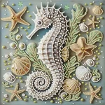 Zqeatry 5D Special Shape Diamond Art Kits For Adults,animal Seahorse XJ116. Fixed Price $15.73.