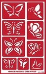 Armour Reusable Over Glass Etching Stencil - Ono Butterflies. Fixed Price $10.85.