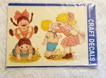 Vtg Meyercord Decal Sheet # 1701-F Country Folk Kids Fun Reminiscing Craft. Fixed Price $8.10.