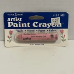 Vintage Stencil Decor Artist Crayon By Plaid 26561 Bouquet Pink Wall Wood. Fixed Price $14.25.