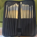 Loew Cornell 16.PIECE Brush Set, Used With Fabric Case. Fixed Price $13.00.
