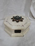 Jo Marz First Edition Hinged Jewelry Box With Crystal Insets. Fixed Price $44.99.
