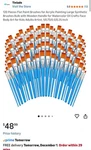 120 Pcs Small Paint Brushes Bulk Flat Top Acrylic Classroom For Kids. Fixed Price $28.88.