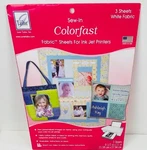June Tailor Sew-in Colorfast Fabric Sheets For Ink Jet Printers 3 White. Fixed Price $28.99.