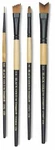 Set Of 4 Dynasty Black Gold Short Handle Brushes Designer "linda Lover" BG-17. Fixed Price $35.00.