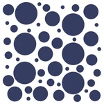 Set Of 100 (navy Blue) Vinyl Wall Decals - Assorted Polka Dots Stickers Rem.... Fixed Price $28.09.