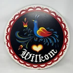 Vintage Pennsylvania Dutch Wilkom Welcome Hex Sign Amish Folk Art Jacob Zook 15. Fixed Price $19.99.
