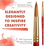 Princeton Heritage Series 4050 Synthetic Sable Paint Brush Watercolor Round 12. Fixed Price $34.99.