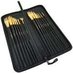 Mont Marte Studio 15 Brush Set In Easel Wallet - Acrylics, Watercolours, Oil New. Fixed Price $25.95.