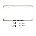 Custom Personalized Laser Etched 2 Hole Slimline Chrome License Frame. Fixed Price $14.95.