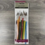 Sargent Art The Fine Touch 12CT Natural Hair Brush Set Round. Fixed Price $12.85.