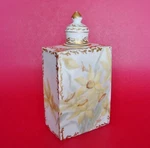Antique Royal Vienna Soft Hand Painted Floral Gilded Porcelain Tea Caddy & Cover. Fixed Price $275.00.