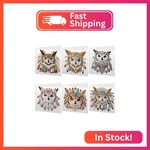 Tontut 6PCS Diamond Art Painting Kit Greeting Card, Battle Feather Owl 5D Diy Sp. Fixed Price $18.69.