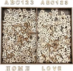 Cregugua 592 Pieces 1/2 Inch Mini Wooden Alphabet Letters And Unfinished Wood.... Fixed Price $21.00.