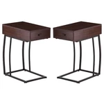 Home Square Side Table With Power And Usb In Walnut - Set Of 2. Fixed Price $366.46.