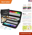 Ultimate 70 Color Art Marker Set With Portable Case - Perfect Gift For Crafters. Fixed Price $39.00.