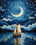 Filaslft Art Kits For Adults,diamond Painting 12X16INCH, G-sailboat. Fixed Price $17.84.
