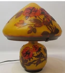Large Roses Cameo Cut Table Lamp. Fixed Price $1025.00.