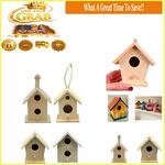 Mini 4 Inch Tall Birdhouse Set Of Unfinished Wood Decor Diy Craft. Fixed Price $22.56.