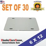 30 Pcs Aluminum License Plate Sublimation Blanks 6"X 12" / For Heat Press. Fixed Price $60.00.