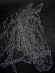 Tri Chem Show Horse Portrait Velvet Picture Artex 2256 Paint With Instructions. Fixed Price $19.50.