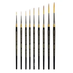 Kingart 9050 Script Liner Set Piece Golden Taklon Artist Brushes. Fixed Price $39.99.
