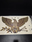 Vintage 1978 Decorcal W-30 Gold Eagle Large Hand Painted Wildlife Decal Nos. Fixed Price $15.99.