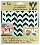 Plaid Folkart Painting Stencil Laser Cut 6" X (15.24CM) Petite Chevron. Fixed Price $8.95.