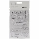 Kaisercraft Christmas Sentiments Acrylic Rubber Stamp 6.25 X Inch Words CS140. Fixed Price $14.99.