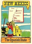 Vintage New Mexico Spanish State Senorita Souvenir Travel Decal Waterslide Art. Fixed Price $7.99.