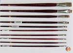 L5515 - Langnickel Royal Sable Long Handle Short Bright 10 Piece Brush Set. Fixed Price $51.99.